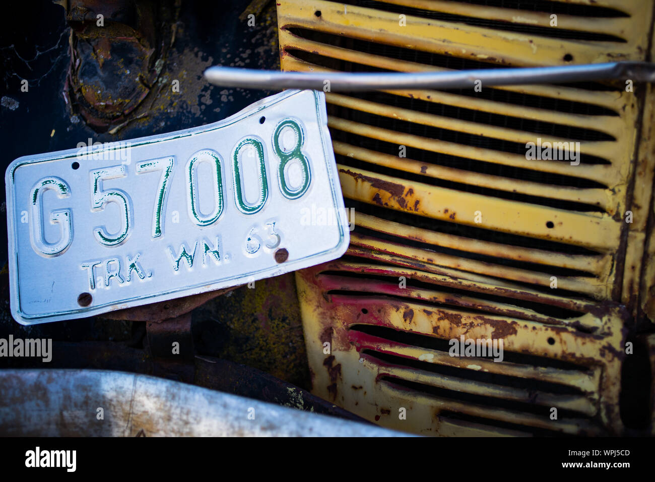 License Plate aus den 40er Jahren Stockfoto