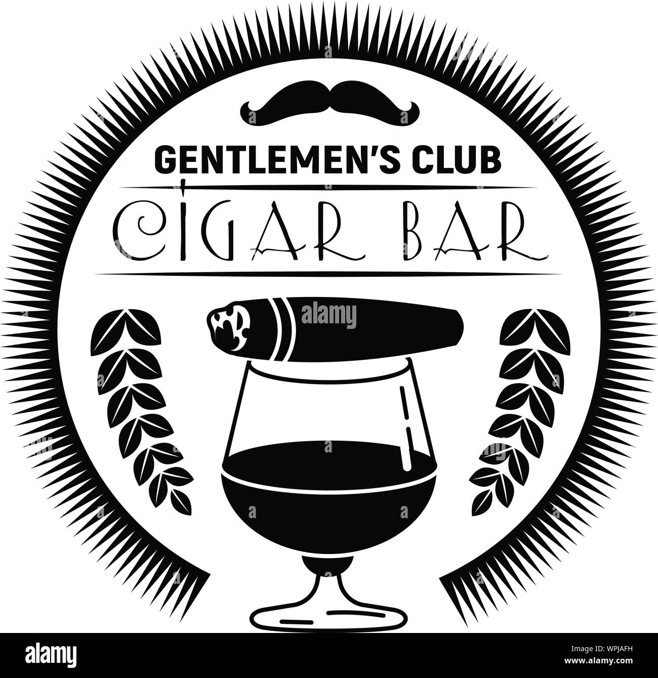 Cigar Bar logo, einfachen Stil Stock Vektor