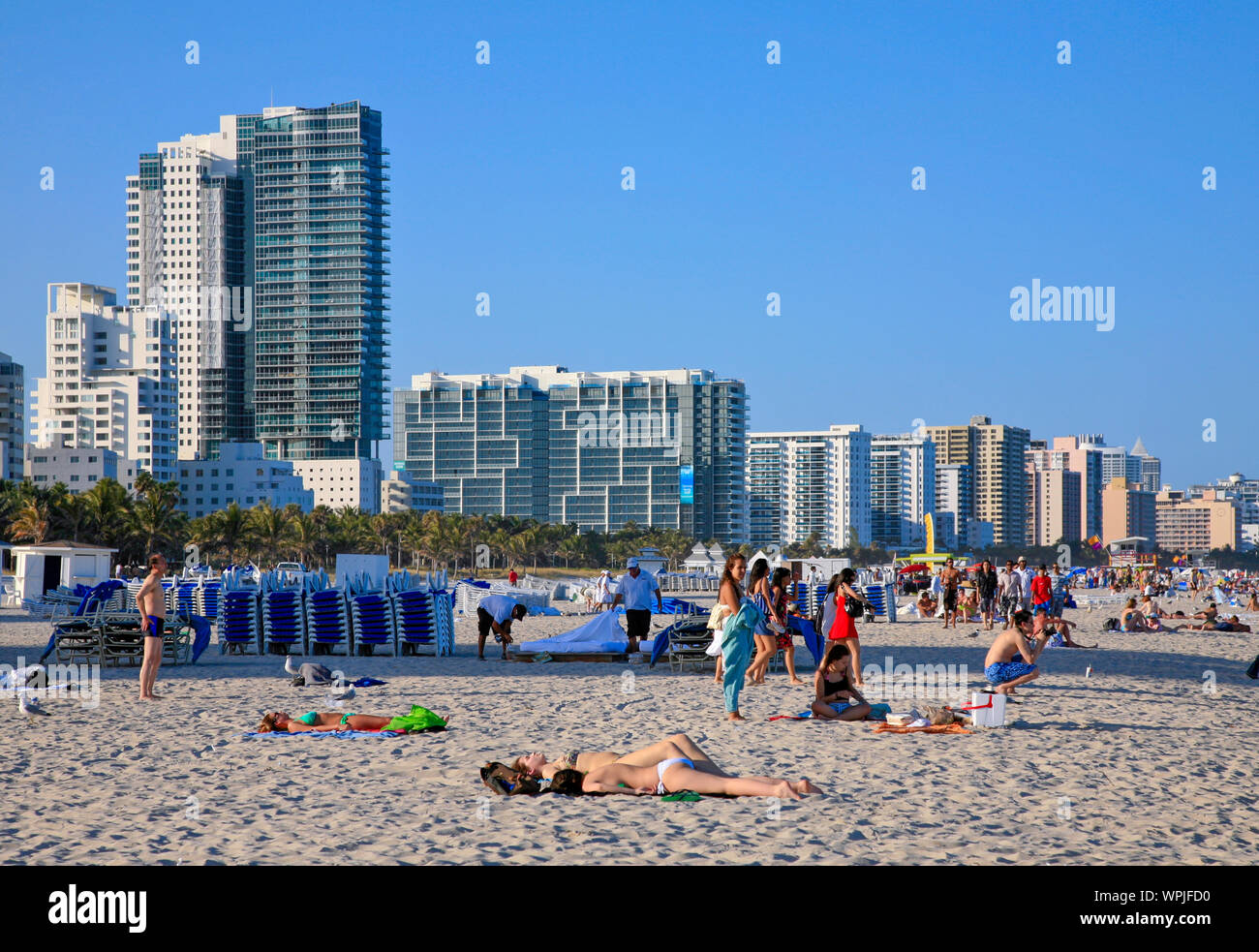 South Beach in Miami, Miami Beach und South Beach, Florida, USA; Amerika; Nordamerika Stockfoto