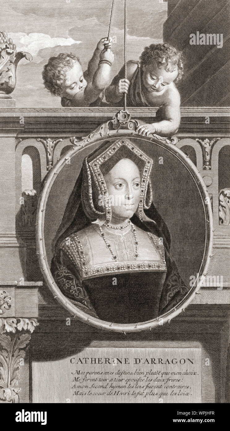 Katharina von Aragon, auch Katherine, 1485-1536 geschrieben. Erste Frau von Heinrich VIII. Stockfoto