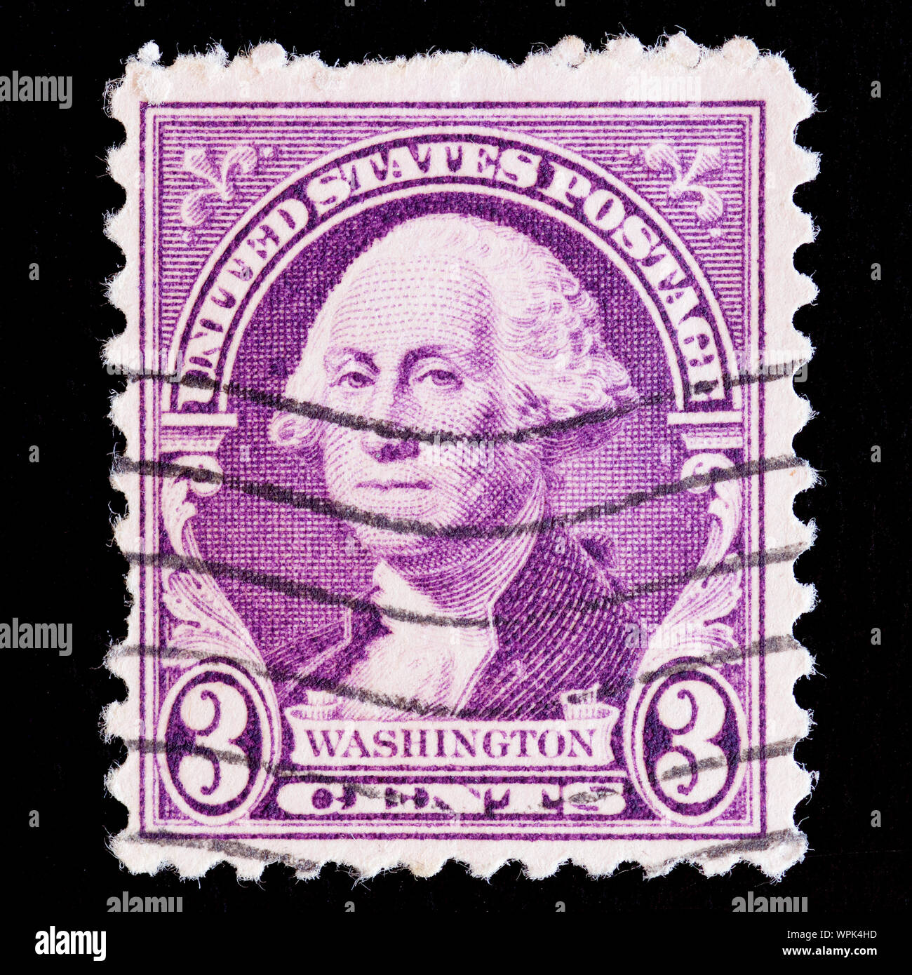 United States Briefmarke - George Washington, der erste Präsident Stockfoto