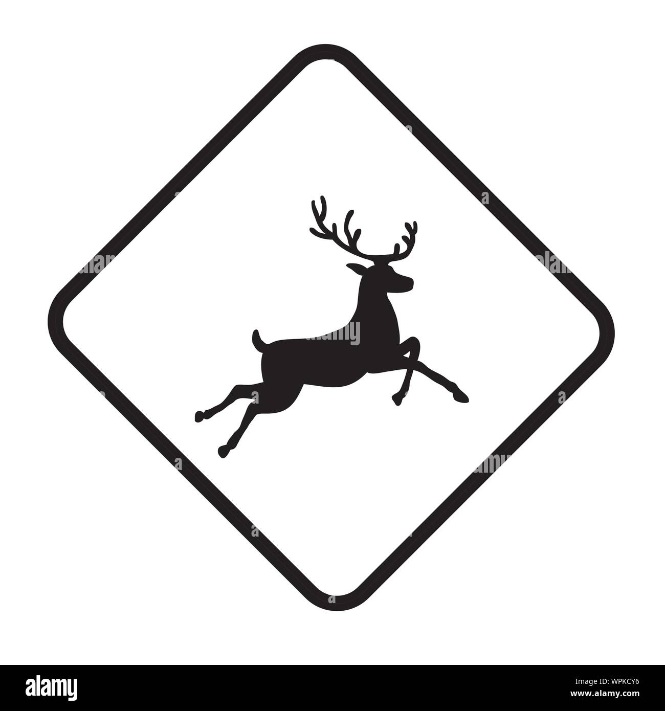 Hüten Sie sich vor dem Hirsch Stock Vektor