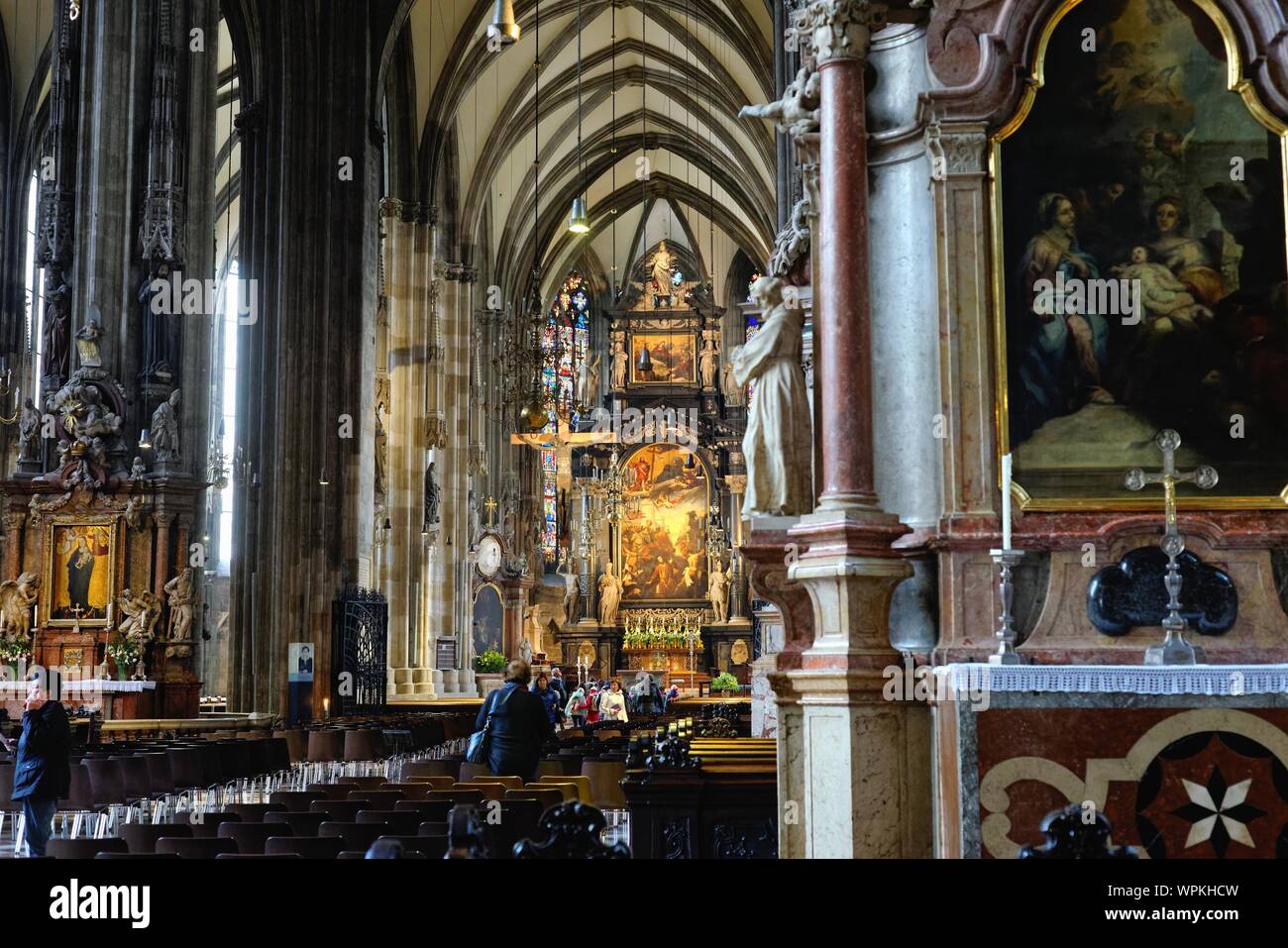 Der Innenraum von St. Stephansdom, Wien Österreich Europa Stockfoto