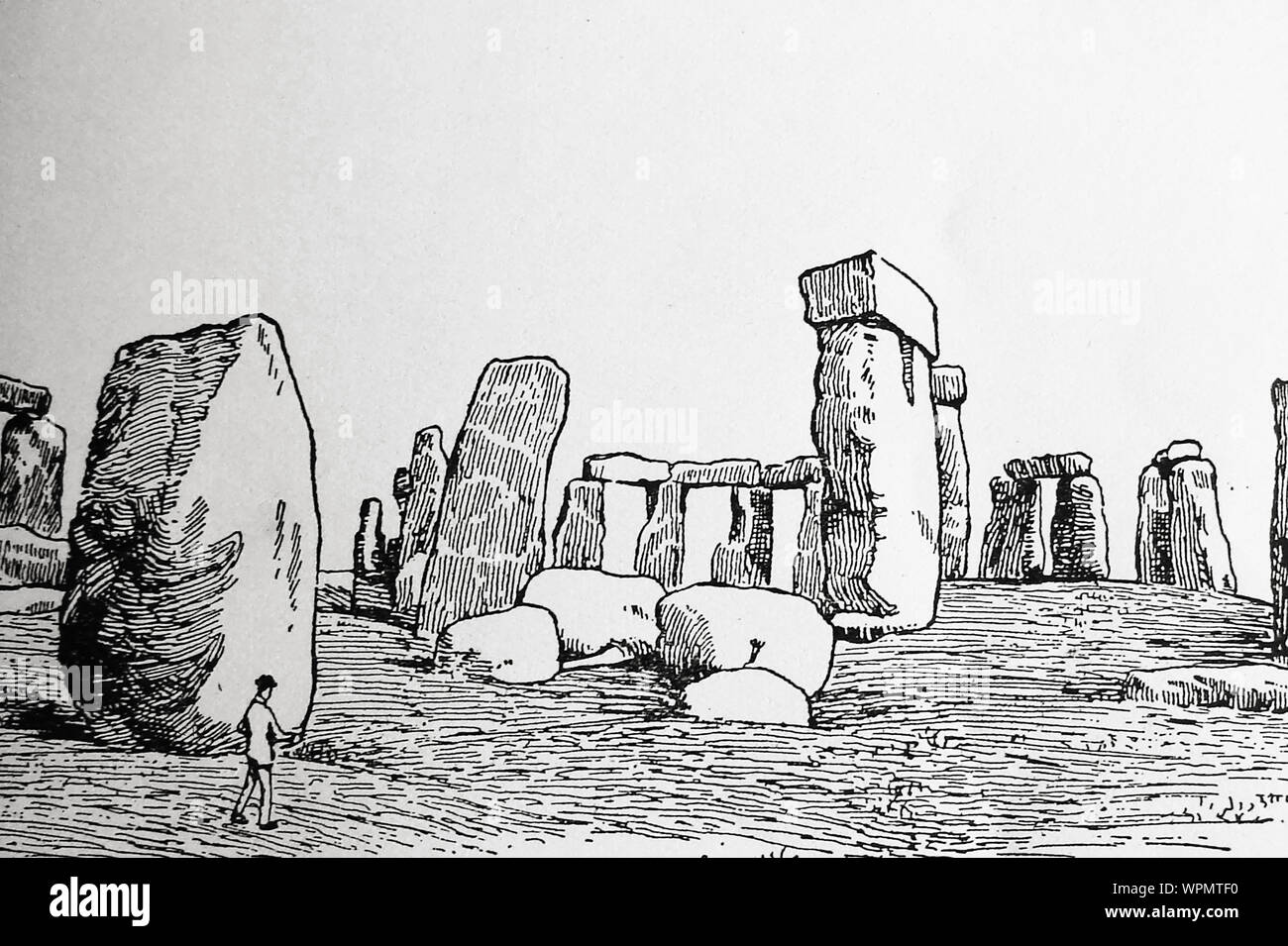 Eine Skizze von Stonehenge in 1928 Stockfoto