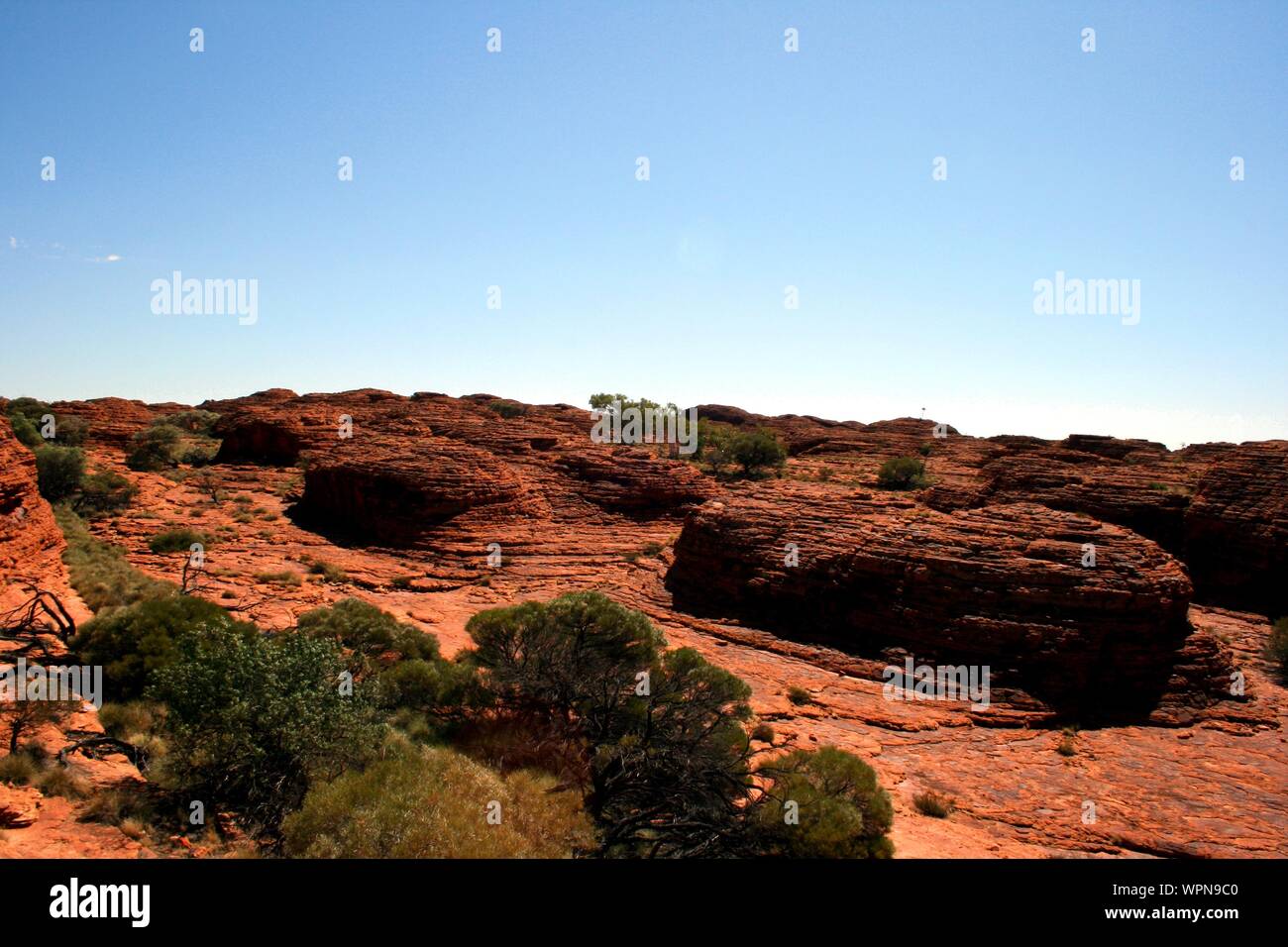 Wandern im Kings Canyon, Watarrka National Park, Outback, Northern Territory, Australien Stockfoto