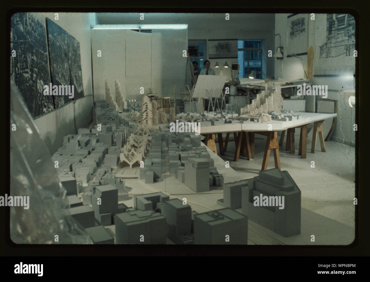 Lower Manhattan Expressway Modell im Bau; Stockfoto