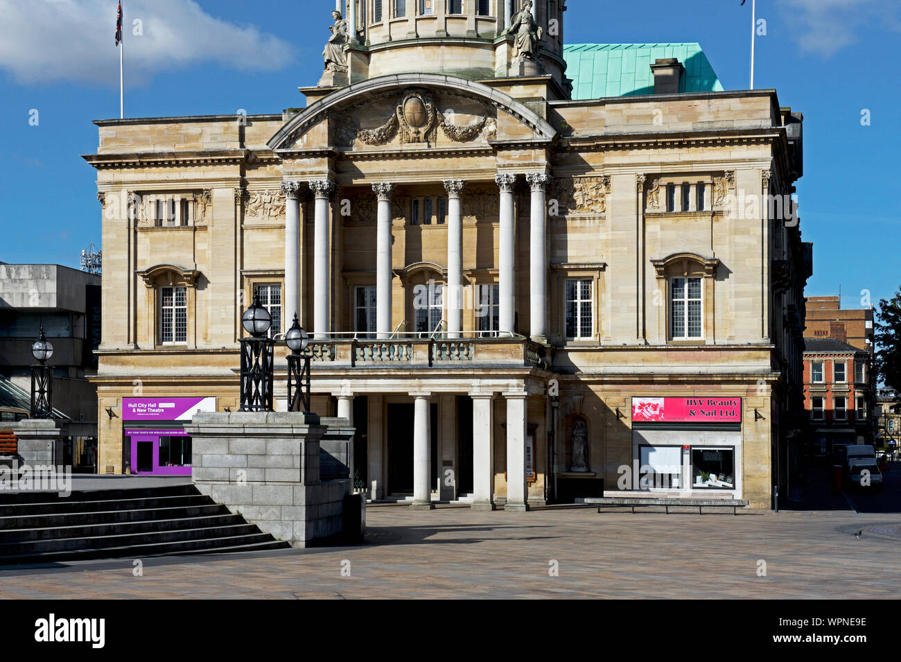 Rathaus, Queen Victoria Square, Hull, England Großbritannien Stockfoto