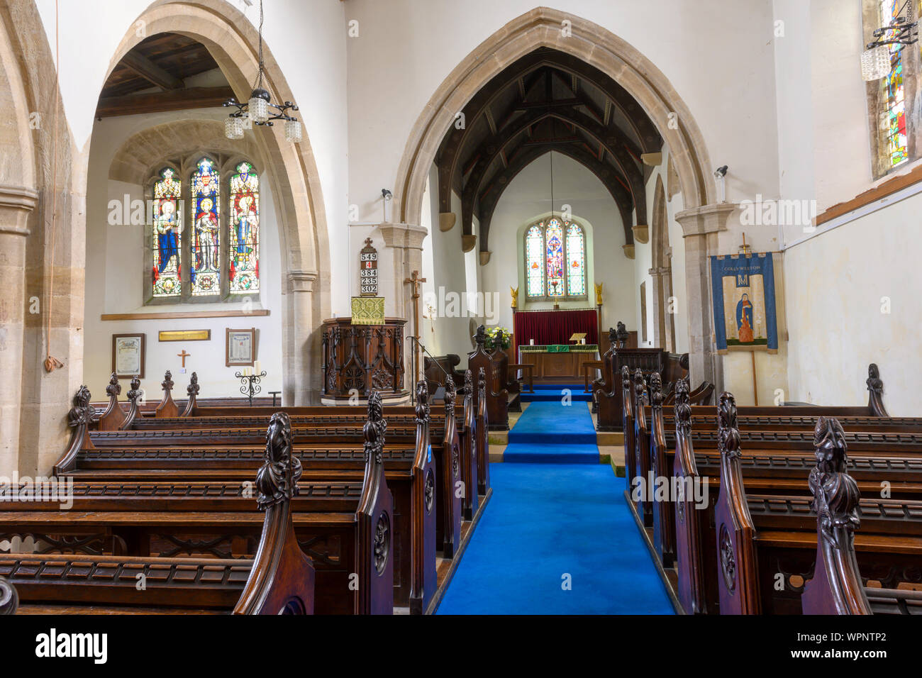 All Saints & St. James Kirche Pfarrkirche Collyweston, Northamptonshire, England, Großbritannien Stockfoto