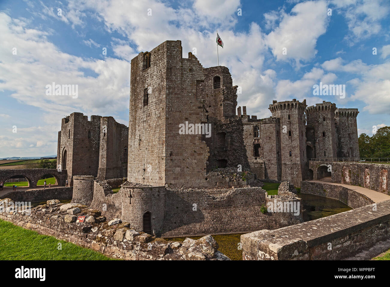 Raglan Castle, Monmouthshire, Wales, UK Stockfoto