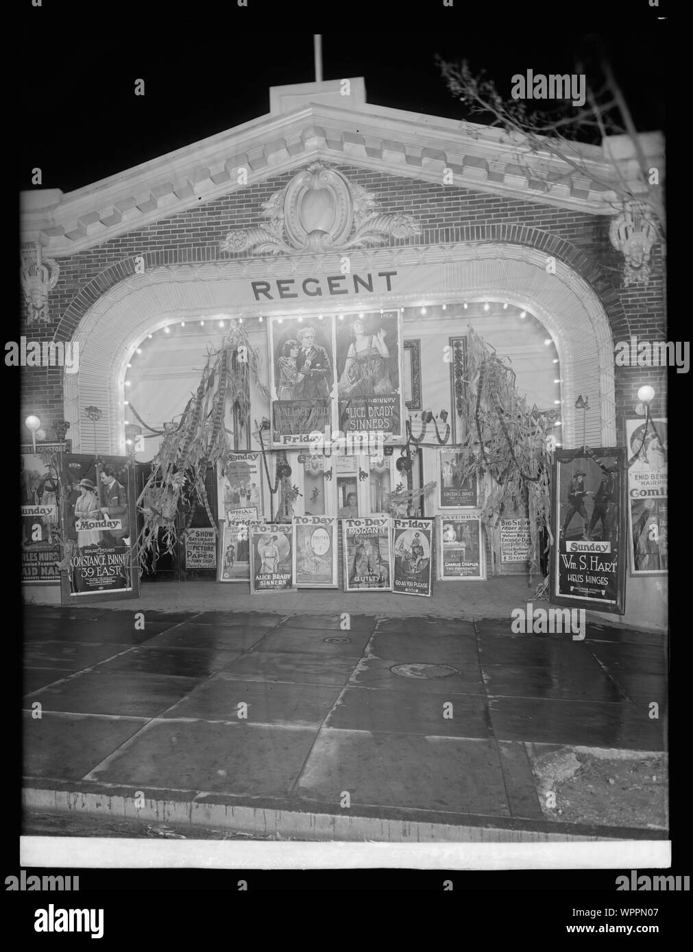 Die Lust der Regent Theatre zeigt der amerikanische Film Sünder (1920). Stockfoto