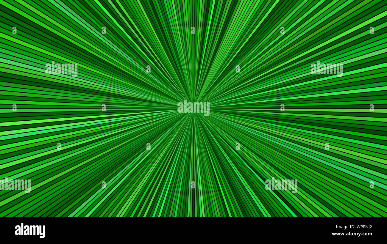 Grüne psychedelischen geometrcial Speed Concept Hintergrund - Vektor Star Burst grafik design Stock Vektor