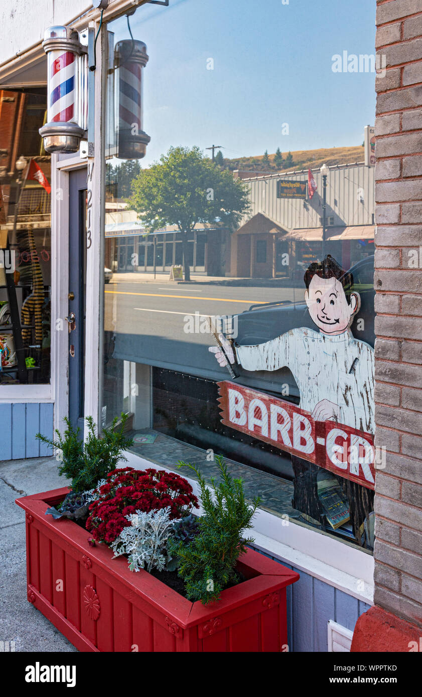 Washington, Palouse Region, Colfax, Downtown, Barbershop Stockfoto