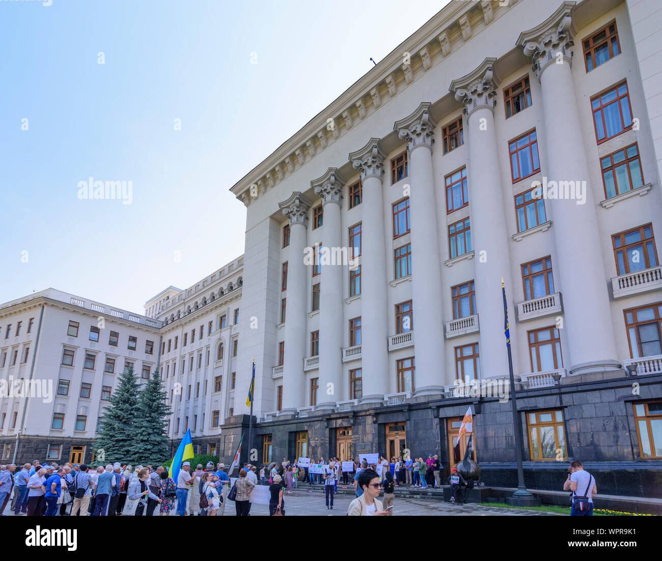 Kiew, Kiew: Verwaltungsgebäude der Präsident, Demonstration, Kiew, Ukraine Stockfoto