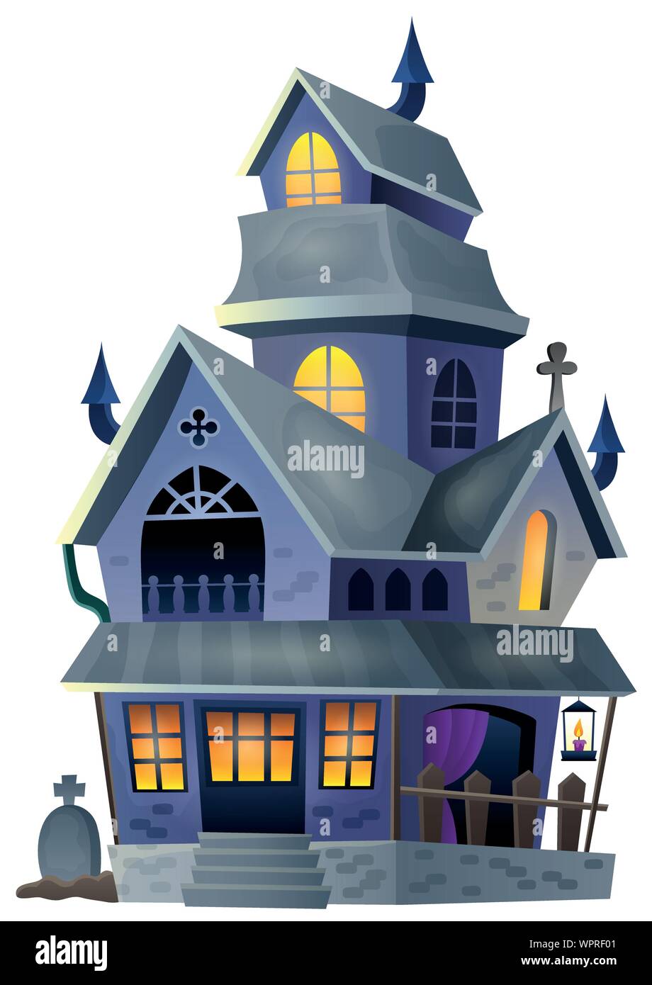 Bild mit haunted House die Punktedichte für Kreise und Quadrate 1. Stock Vektor