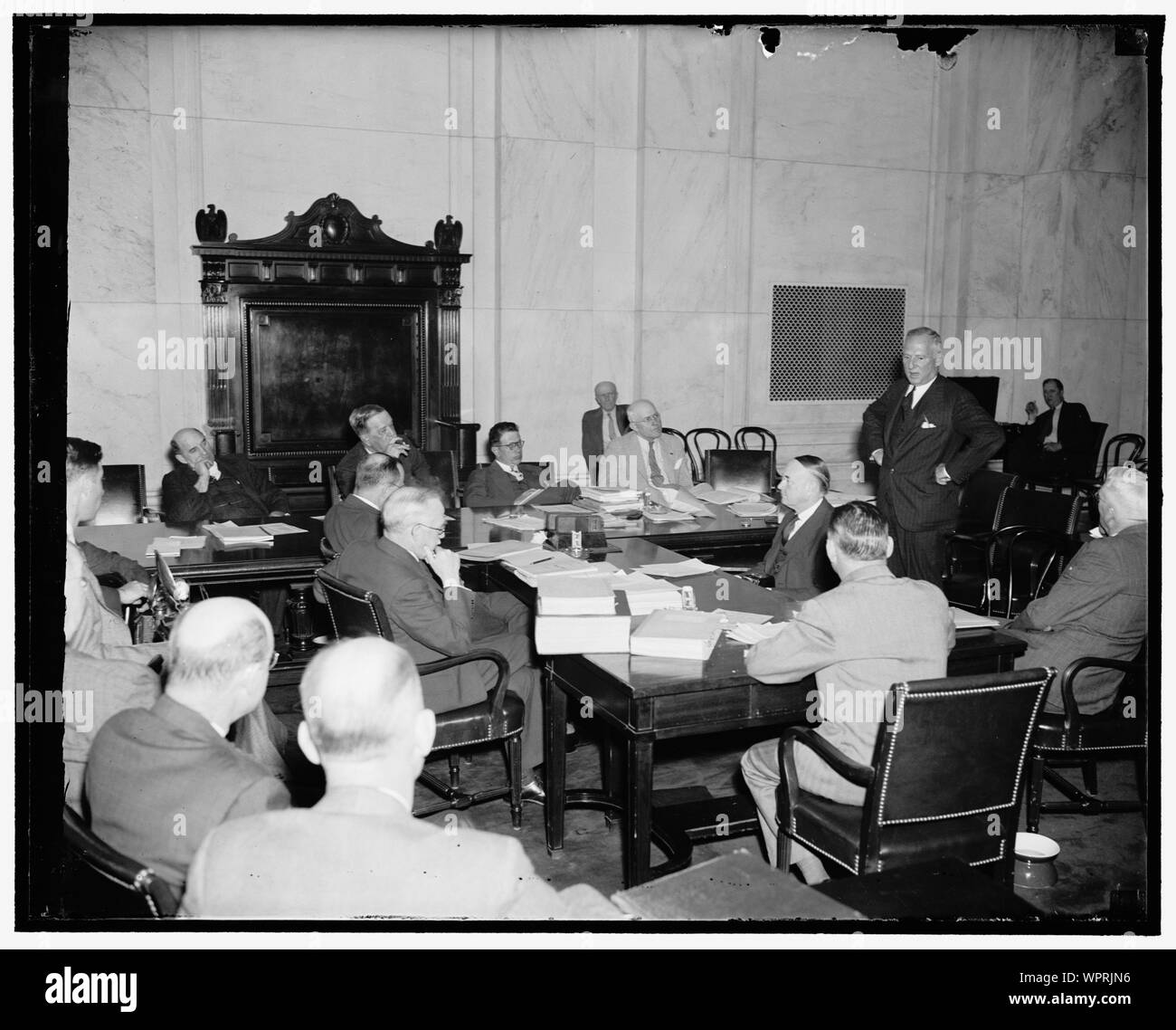 M.M. Stewart A.A.A. Bezeugend auf Baumwolle Co-op-Anhörung Stockfoto