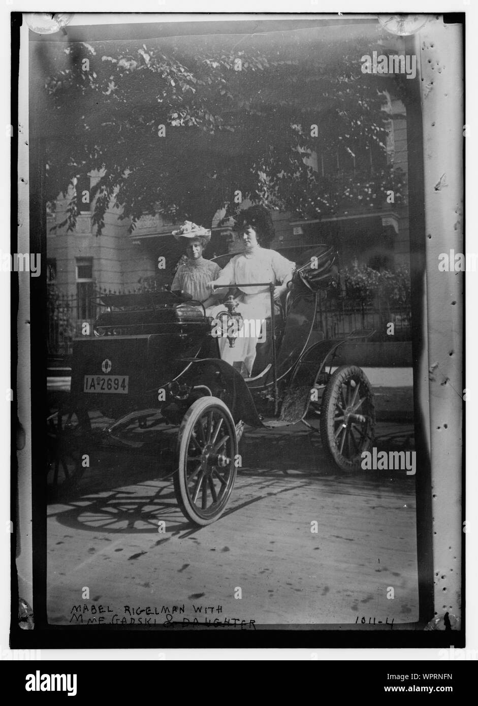 Mabel Rigelman [sic] mit Mme. Gadski & Tochter Stockfoto