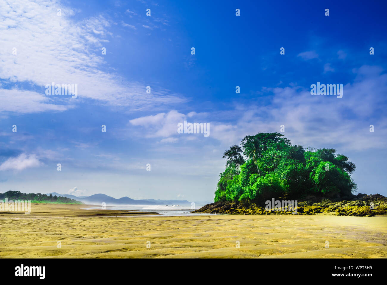 Tropical Beach Almejal an der Pazifikküste neben El Valle in Choco Region von Kolumbien Stockfoto