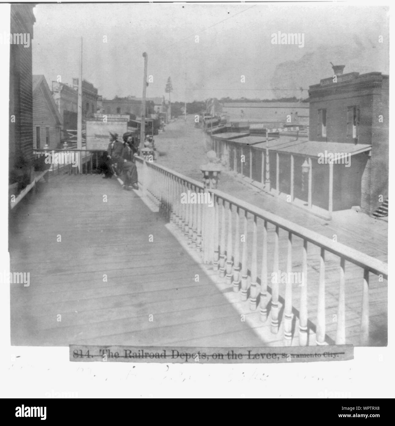 Main Street, Grass Valley, von der Wisconsin Hotel, Nevada County Stockfoto