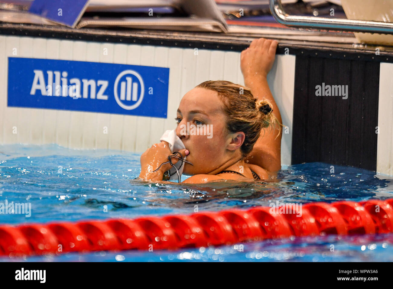 LONDON, VEREINIGTES KÖNIGREICH. 09 Sep, 2019. Während 2019 weltweit Para Schwimmen Allianz Meisterschaften - Tag 1 Finale in London Aquatics Center am Montag, 09. September 2019. LONDON ENGLAND. Credit: Taka G Wu/Alamy leben Nachrichten Stockfoto