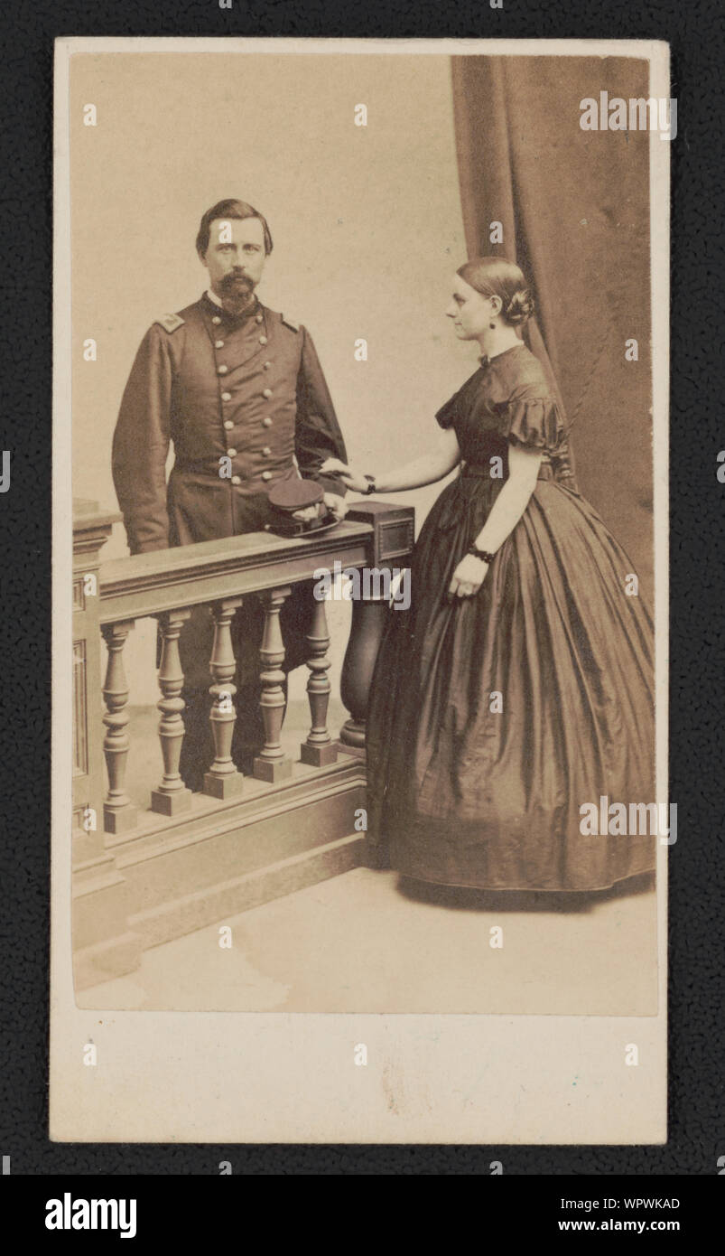 Major General Edward W. HINCKS von 28 Massachusetts Infanterie Regiment und 19 Massachusetts Infanterieregiment in Uniform und seine Frau, Elizabeth Pierce Nichols Hincks Stockfoto