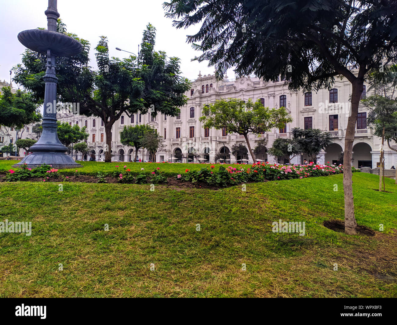 Plaza San Martin, dem Hauptplatz in der Altstadt von der peruanischen Hauptstadt Lima Stockfoto