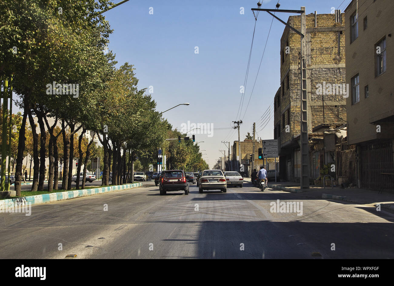 Isfahan/Iran - 04 Sep 2012: Straße in der antiken Stadt Isfahan, Iran Stockfoto