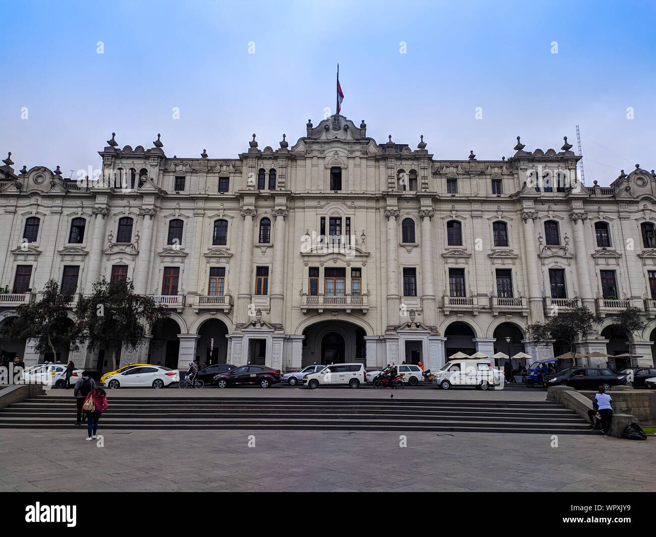 Plaza San Martin, dem Hauptplatz in der Altstadt von der peruanischen Hauptstadt Lima Stockfoto