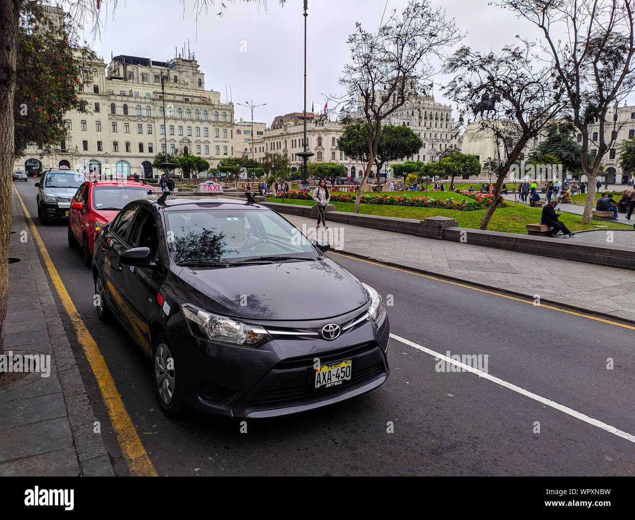 Plaza San Martin, dem Hauptplatz in der Altstadt von der peruanischen Hauptstadt Lima Stockfoto