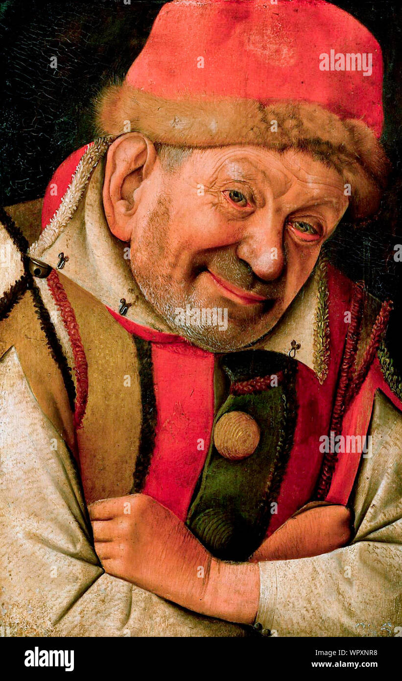 Portrait der Hofnarr Gonella - Jean Fouquet, ca. 1445 Stockfoto