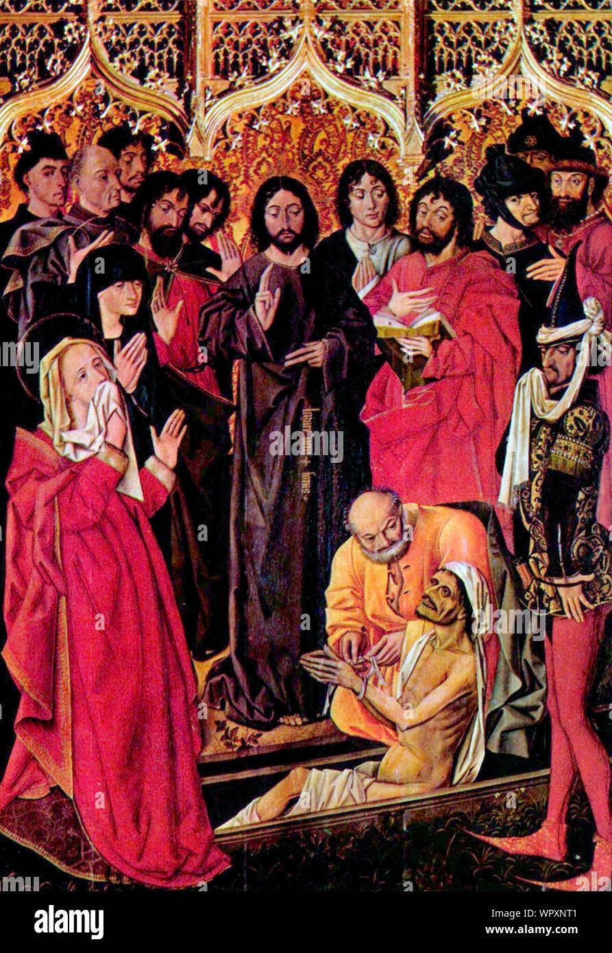 Die Auferstehung des Lazarus - Nicolas Froment, ca. 1461 Stockfoto