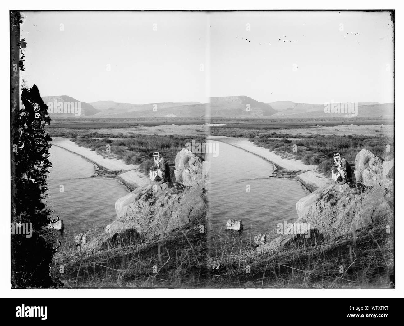 Menschen durch den Körper von Wasser sitzen Stockfoto