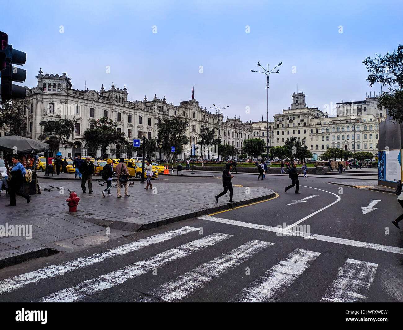 Plaza San Martin, dem Hauptplatz in der Altstadt von der peruanischen Hauptstadt Lima Stockfoto