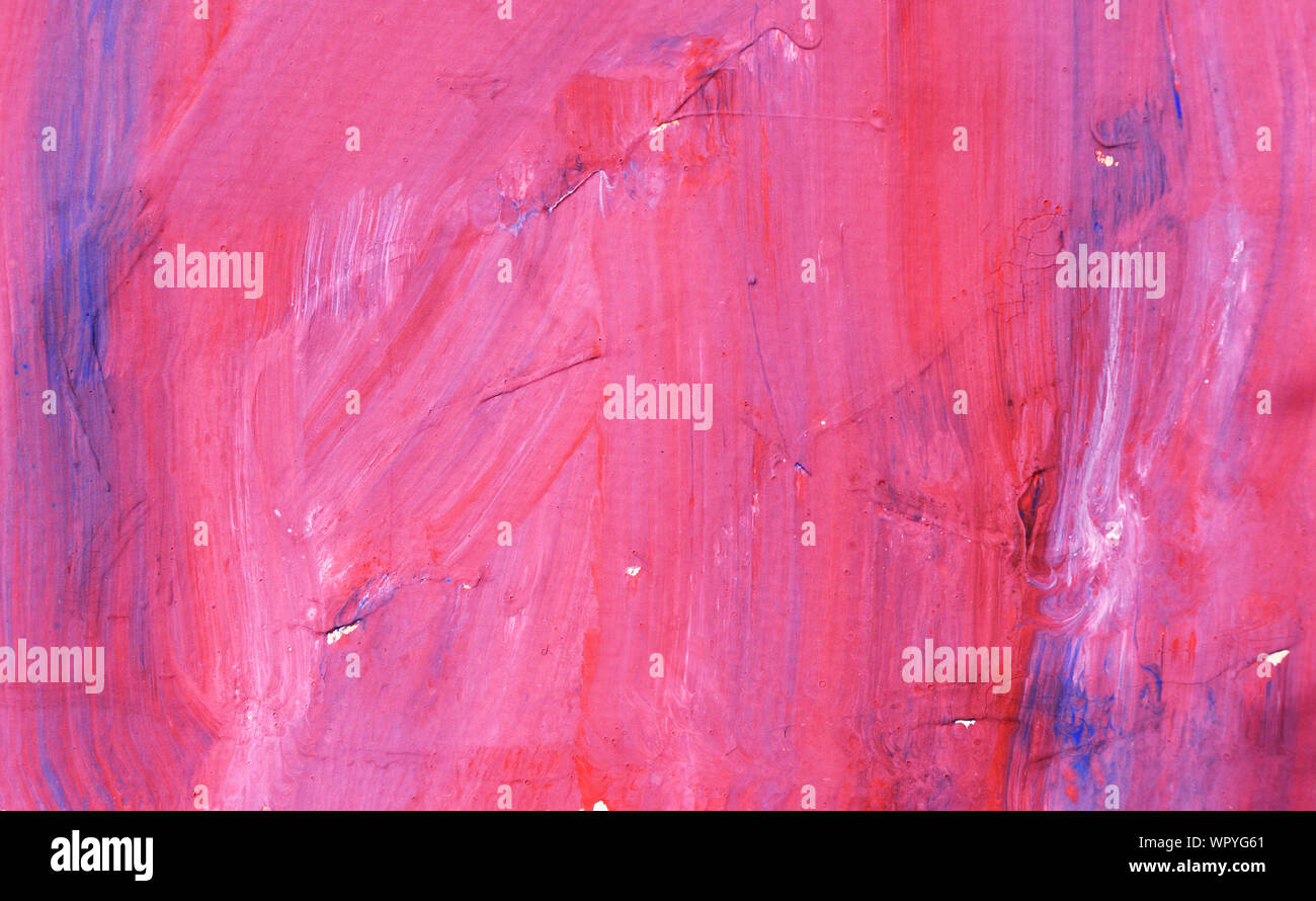 Blau mit lila und weiß rosa Flecken auf der Oberfläche, Zusammenfassung Hintergrund und Illustration aus Acryl Malerei Stockfoto