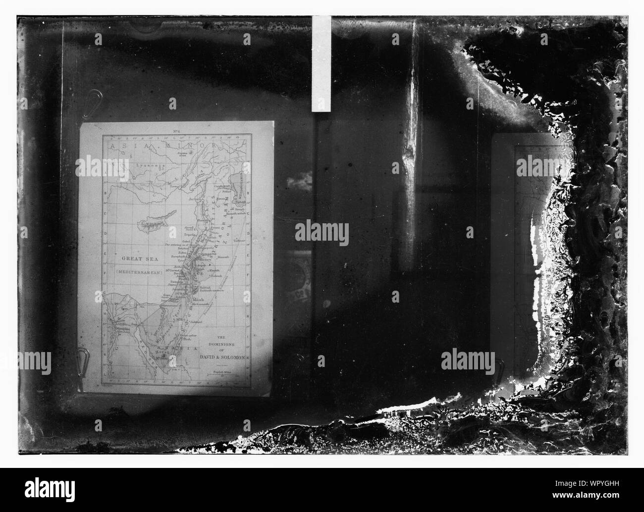 Karte des östlichen Mittelmeerraum berechtigt, die Herrschaften von David und Salomo Stockfoto