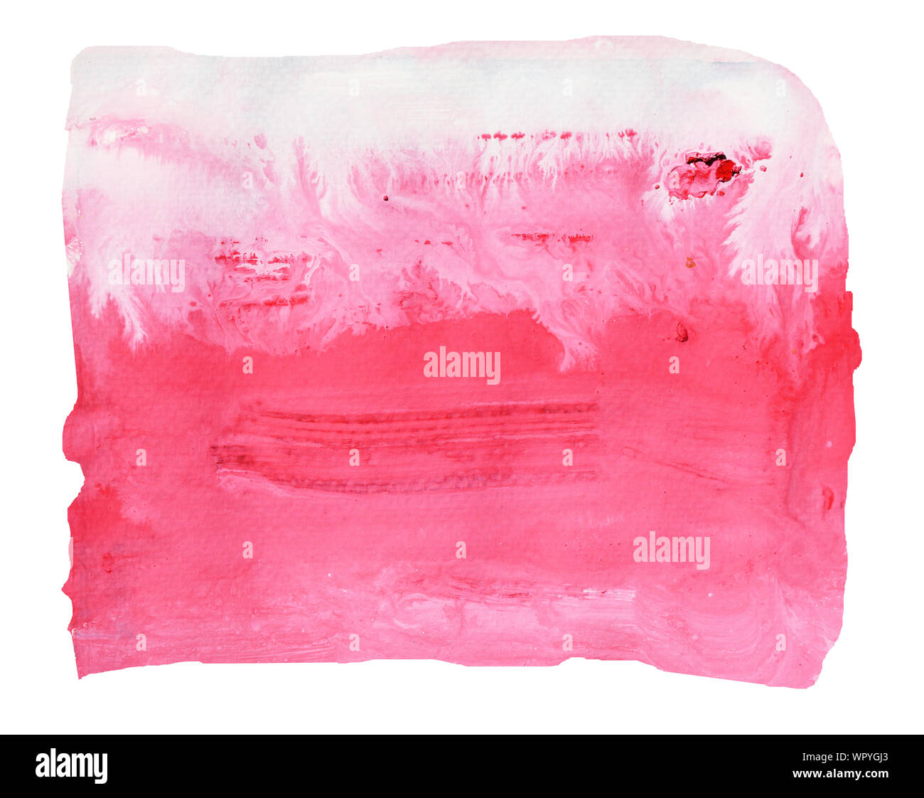 Weiße und rote Flecken auf rosa Farbe Oberfläche, Zusammenfassung Hintergrund und Illustration aus Acryl Malerei auf weißem Hintergrund Stockfoto