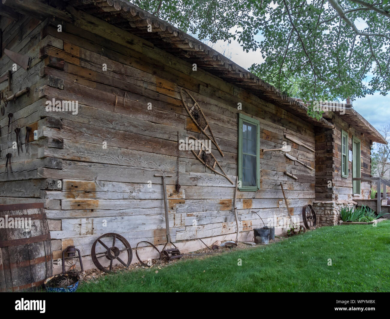 Vor Jarvie store und Home, John jarvie Historisches Anwesen, Braun Park, Utah. Stockfoto