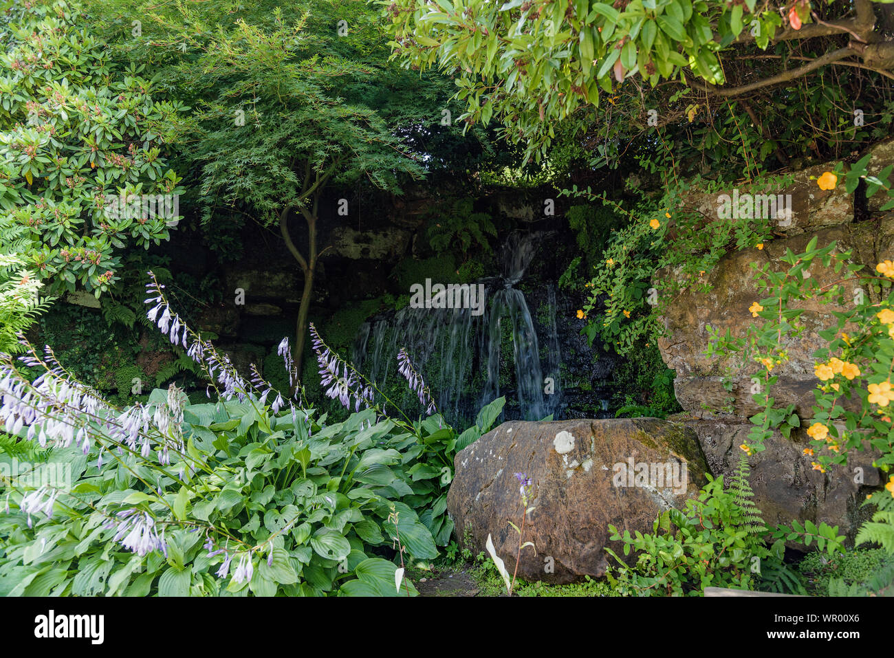 Schattigen Grotten-italienischen Garten, Hever Castle, Großbritannien Stockfoto