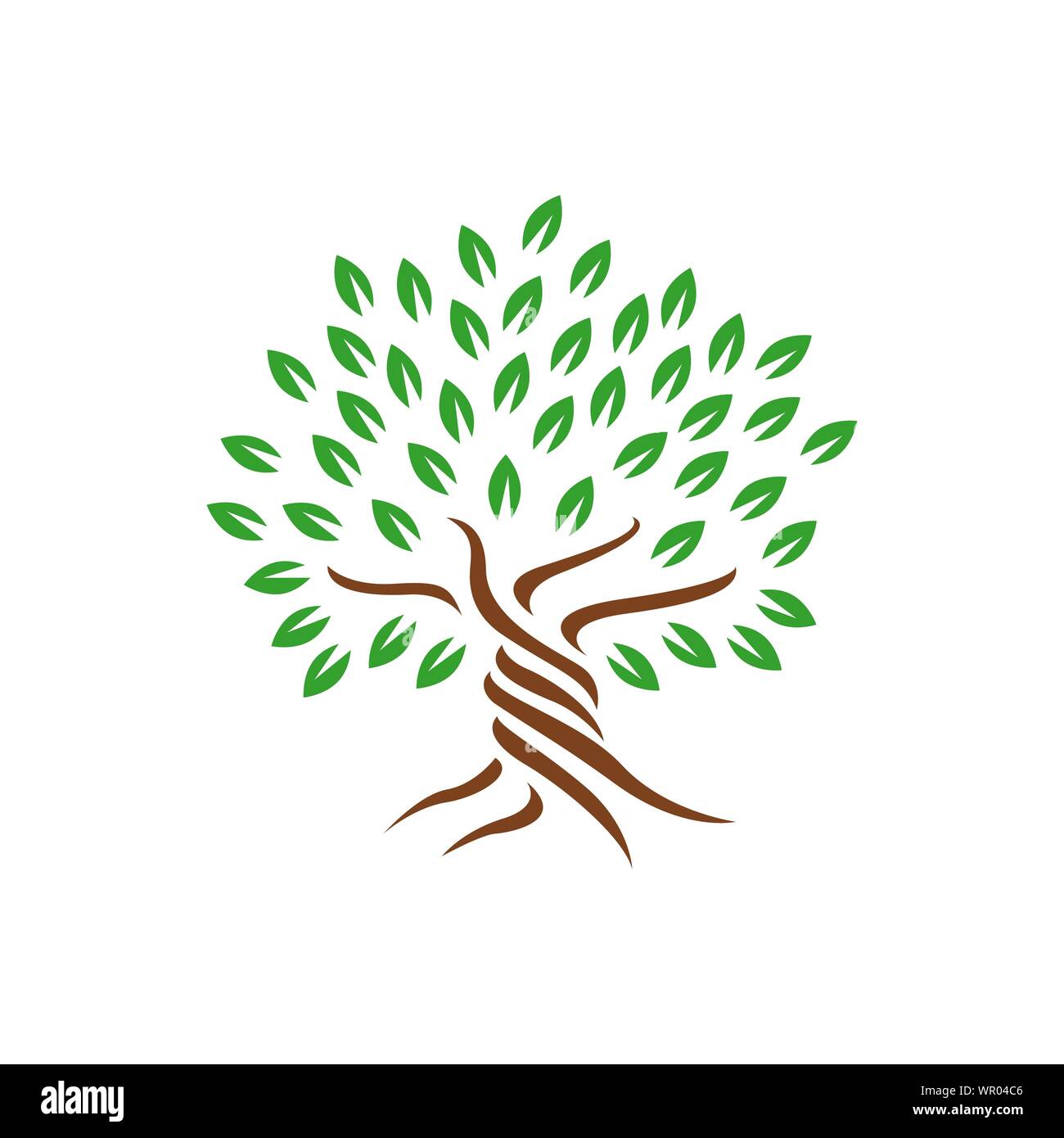Einfache Silhouette des Baumes logo Vektorgrafiken Illustrationen Stock Vektor