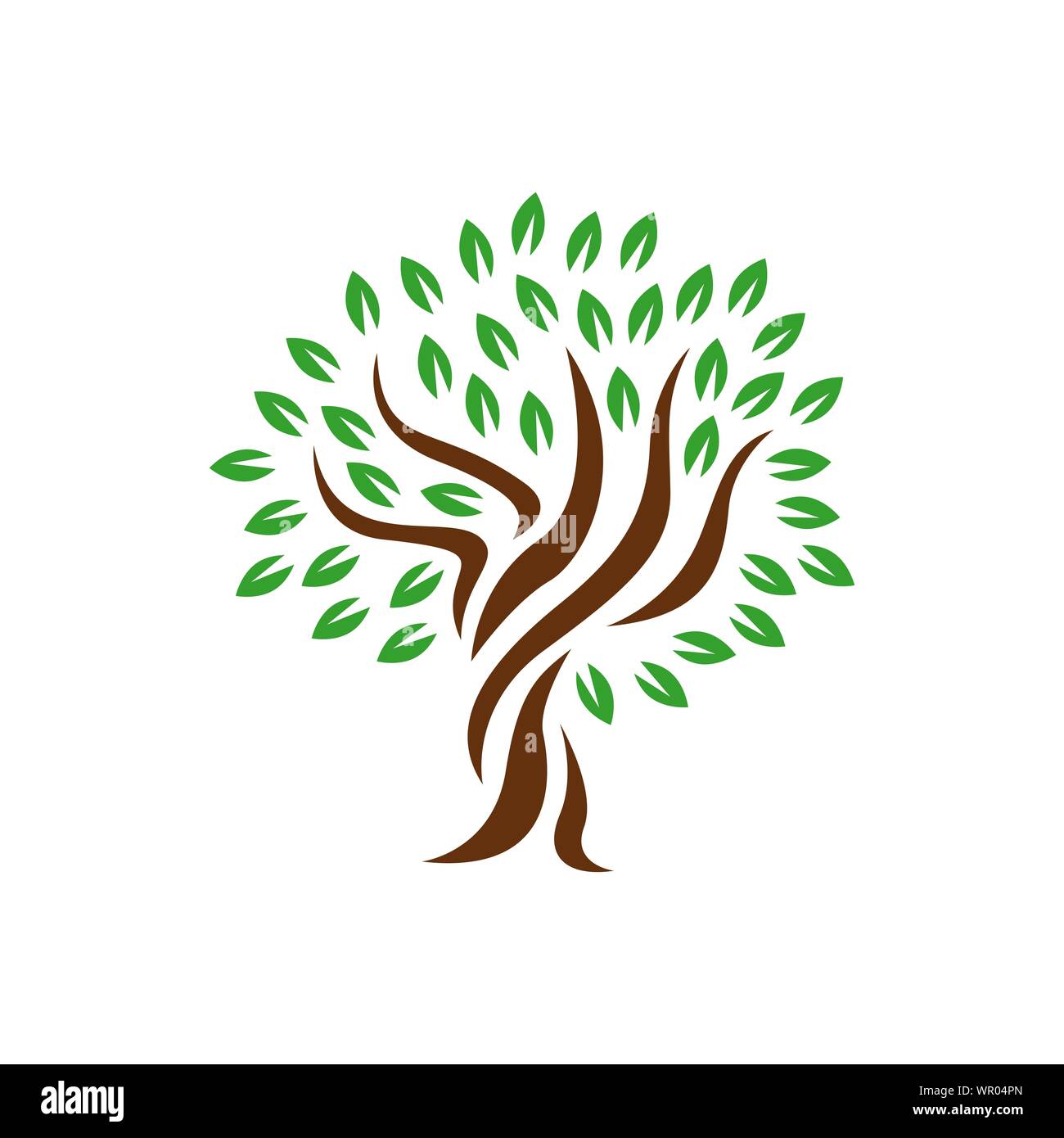 Einfache Silhouette des Baumes logo Vektorgrafiken Illustrationen Stock Vektor