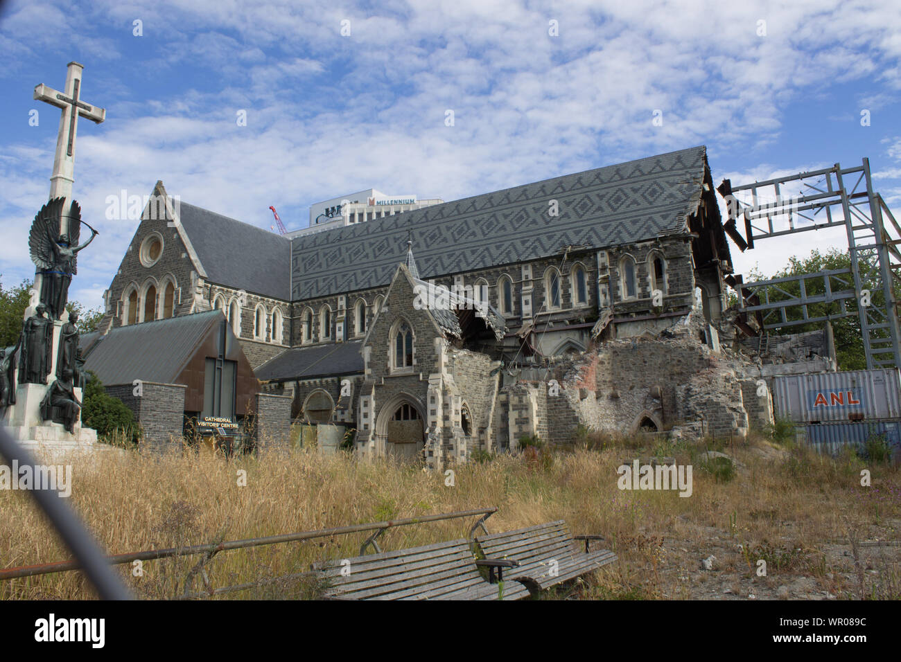 Kirchen bei Reparaturarbeiten in Christchurch, Neuseeland Stockfoto