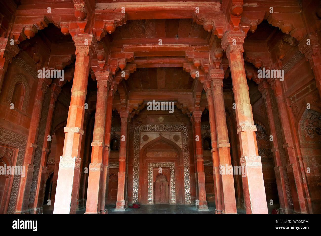 Architektonische Spalte bei Jama Masjid Stockfoto