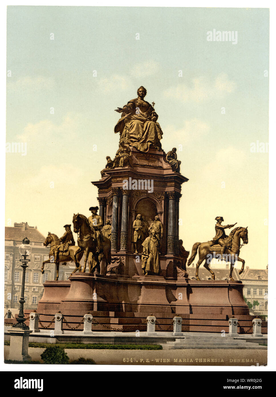 Maria Theresia Denkmal, Wien, Österreich-ungarn; Drucken. 6343.; Teil: Ansichten der österreichisch-ungarischen Monarchie in der Photochrom print Collection.; Titel von den Detroit Publishing Co., Katalog J - Ausland abschnitt, Detroit, Mich.: Detroit Publishing Company, 1905.; Stockfoto
