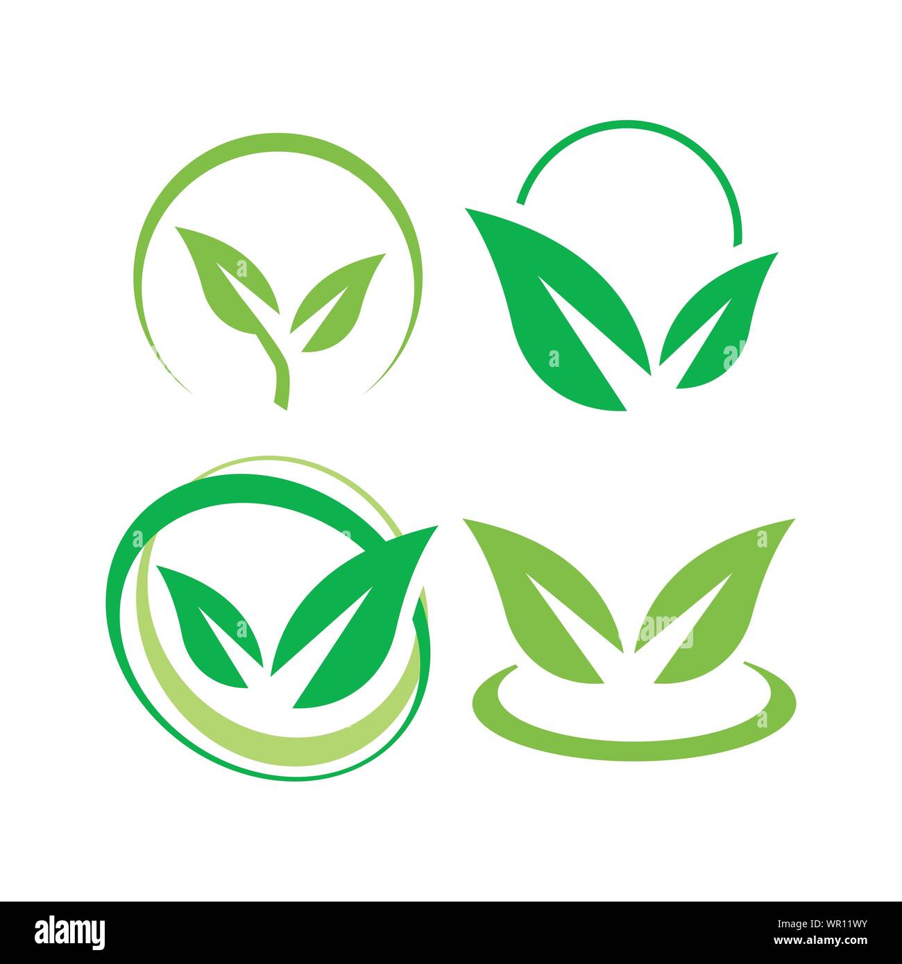 Eco Green Logo. Umweltfreundliche Vector Illustration einer umweltfreundlichen Symbol Stock Vektor