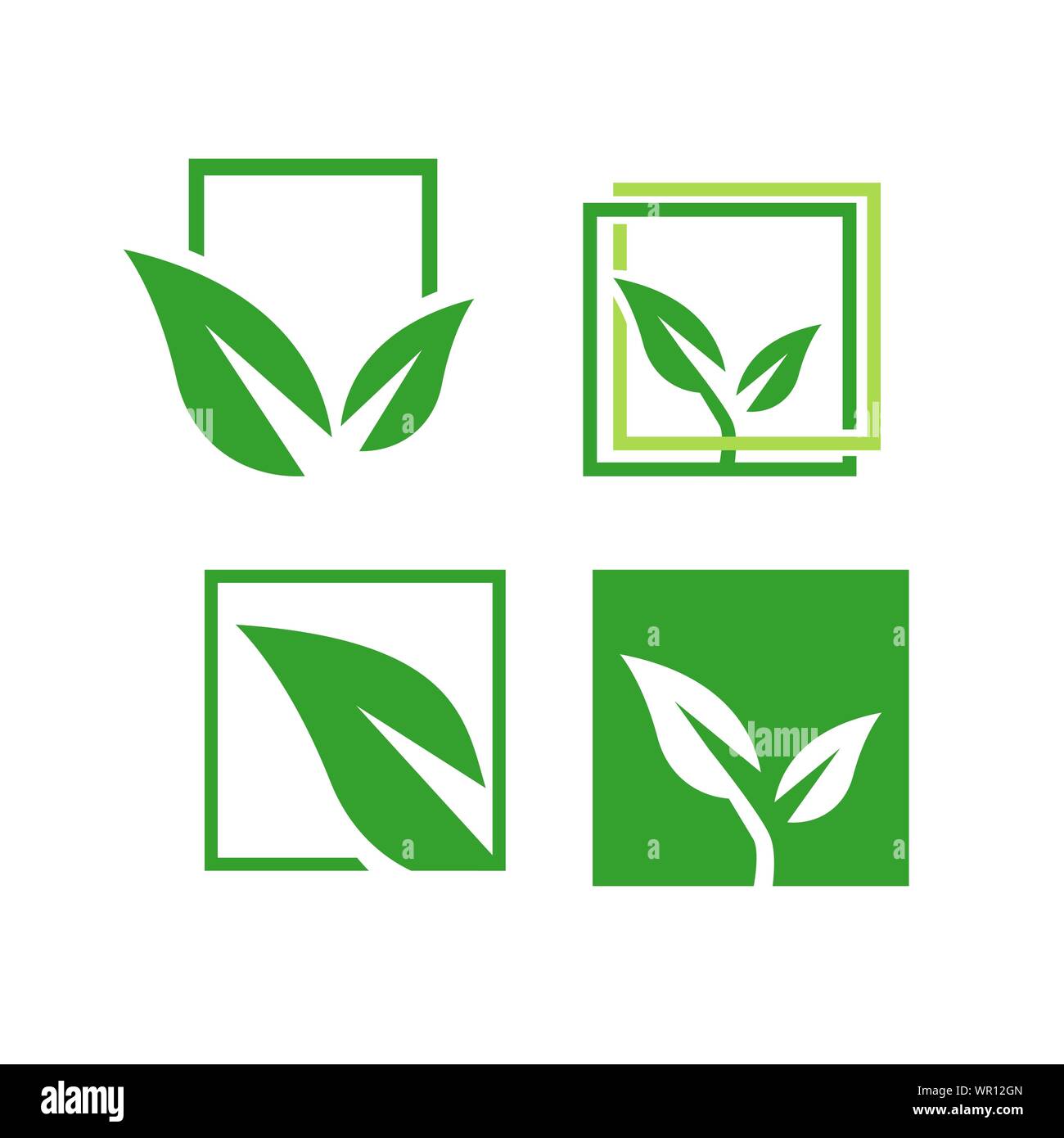 Eco Green Logo. Umweltfreundliche Vector Illustration einer umweltfreundlichen Symbol Stock Vektor