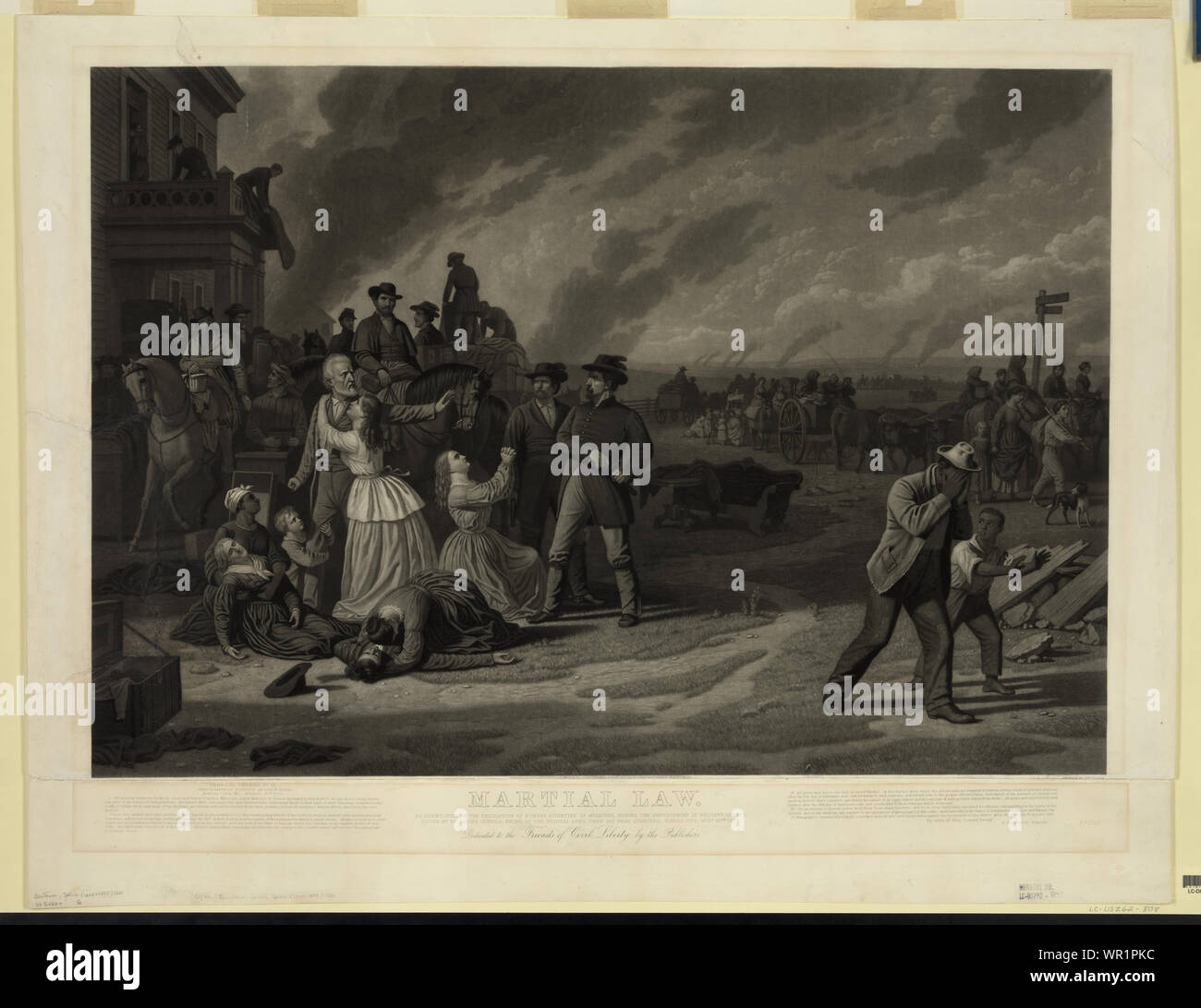 Das Kriegsrecht/graviert von John sartain. Stockfoto