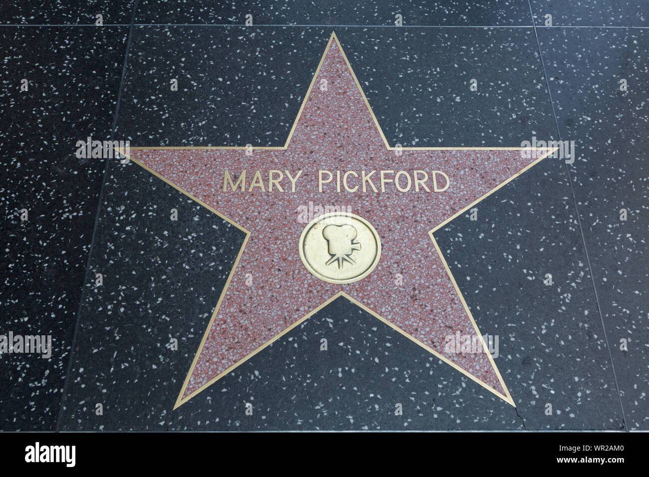 Mary Pickford Stern auf dem Hollywood Walk of Fame, Hollywood, Kalifornien Stockfoto