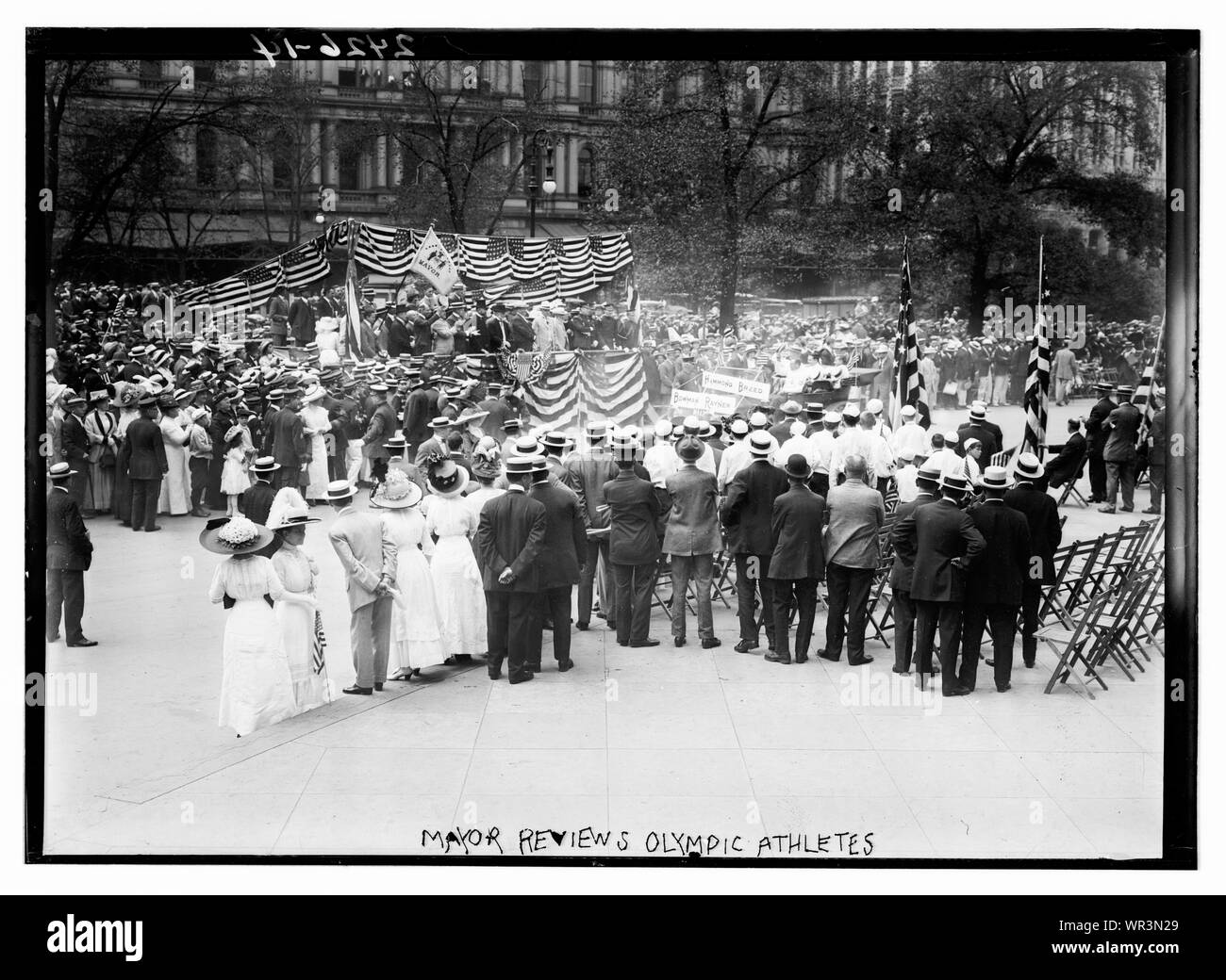 Bürgermeister Bewertungen Olympia-Athleten Stockfoto