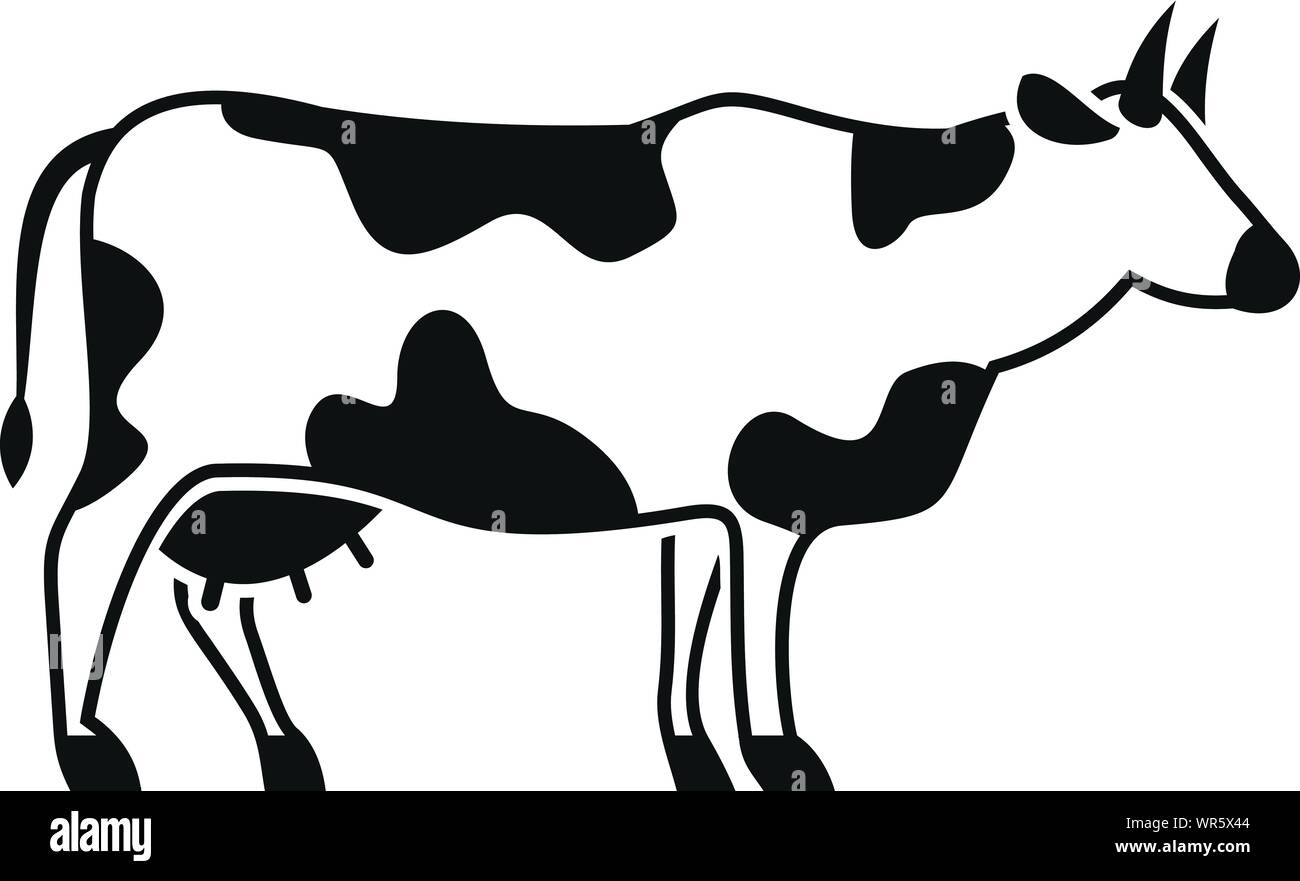 Bauernhof Kuh Symbol. Einfache Abbildung: Bauernhof Kuh vektor Symbol für Web Design auf weißem Hintergrund Stock Vektor