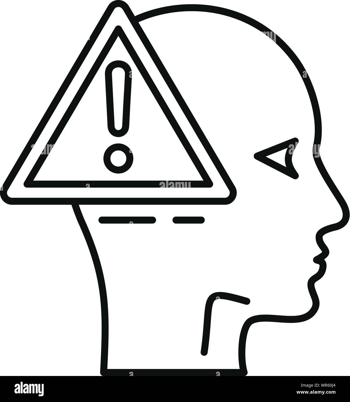 Alzheimers Krankheit Symbol. Umrisse alzheimers Krankheit vektor Symbol für Web Design auf weißem Hintergrund Stock Vektor