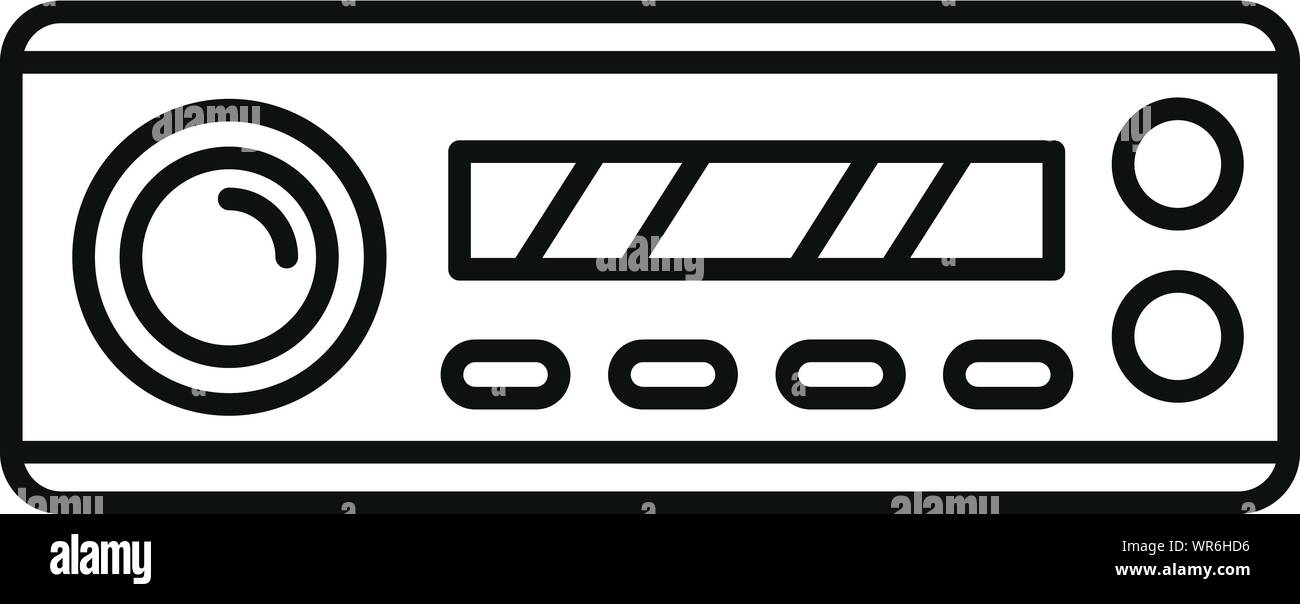 Compact Car Audio- Symbol. Umrisse Compact Car Audio vector Symbol für Web Design auf weißem Hintergrund Stock Vektor
